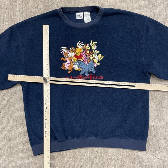 vintage Whinnie the pooh sweatshirt mens xl blue 2000 y2k disney - Picture 6 of 9
